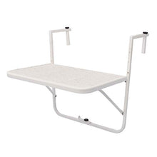 JYXJJKK Tavolo pieghevole Ringhiera del balcone Hanging Tavolo a parete Bar Table casa Ferro battuto Hanging Fiore basamento del tempo libero piccola Tea Table Table Learning (Color : White)