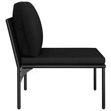 vidaXL Set Divani da Giardino 5 pz con Cuscini Neri in PVC