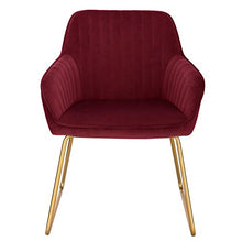 WOLTU BH246bd-6 Poltrone Moderne Imbottite Sedie da Pranzo con Braccioli in Velluto 6 Pezzi Bordeaux