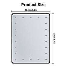DUFU Specchio Bagno con 22 Luci LED Specchio Illuminato Touch Screen, Dimmerabile,Negro