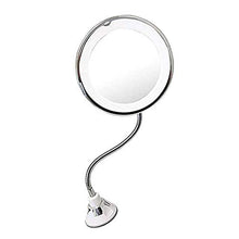 Specchio da trucco 10 volte, con collo di cigno e ingrandimento, flessibile e regolabile a 360 gradi, per il bagno in camera da letto