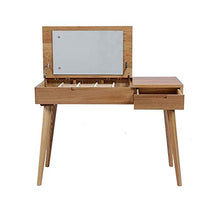 Wuxingqing Tavolo da toeletta Vanity Set for Le Ragazze con attenuato Sgabello, Nordic Camera Makeup Dressing Table con Flip Top Specchio e 1 Cassetti per Regalo Donna Ragazza Bambini