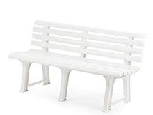 Ipae 9693810 Panchina, Resina, 145 x 49 x 74, Bianco