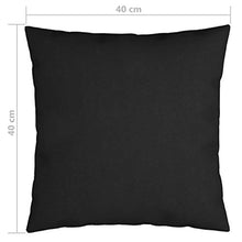 Buyounger Cuscini Decorativi 4 pz Neri 40x40 cm in Tessuto