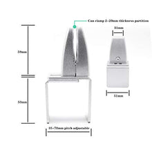 HEcSHENG Supporto per Morsetto per Protezione da Starnuto,Staffa per Prolunghe per Pannello Cubicolo Staffa per Divisorio per Scrivania da Ufficio Base per Parete Divisoria per Plexiglass,8pcs