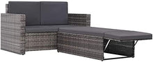 Mobili da giardino, Sedia per il tempo libero Set Giardino Set da giardino Mobili da giardino, Sedia Lounge Set 7 pezzi di Galvan Grey,Grey