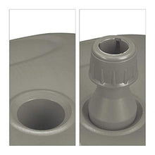 Relaxdays Base per Ombrellone, da Riempire con Acqua o Sabbia, per Aste D: 25-32mm, Supporto in Plastica,43x43 cm,Grigio