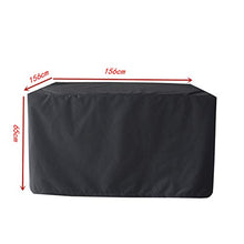 THJ - Set di mobili da giardino, impermeabile, resistente, in tessuto Oxford 210D, per set di cubi, mobili da giardino (nero, 156 x 156 x 65 cm)