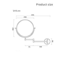 SGSG Specchio ingranditore Specchio per Il Trucco a Parete Accessori per Il Bagno Specchio cosmetico Regolabile Specchio per Bagno a 2 Facce