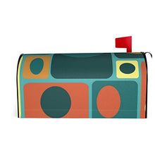 Mid Century Modern Turquoise Rettangoli unici magnetici per cassetta delle poste, per giardino, giardino, cortile, dimensioni standard, 53 x 40 cm