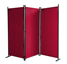 QUICK STAR 2 Pezzi Paravento da Giardino 170 x 165 cm 3 parti pieghevole Divisorio in Tessuto Balcone Protezione della Privacy Rosso Rubino