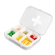 DOITOOL - Contenitore per pillole da viaggio, con 6 griglie, in plastica, impermeabile, porta pillole portatile (verde, bianco, rosa, arancione)