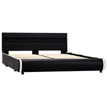 SKM Giroletto con LED Nero in Similpelle 140x200 cm (45.6kg)