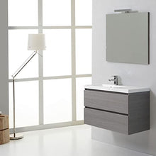 Kiamami Valentina MOBILE BAGNO MANHATTAN 90 CM CON CASSETTI CON VASCA A SINISTRA