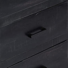 vidaXL Credenza Armadio Madia Resistente Solida Robusta Durevole Elegante Pratica Rustica di Tendenza Nera 147x40x80 cm Legno Massello di Mango