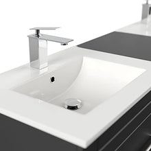 Mobile bagno a terra Cosmo Modern nero satinato