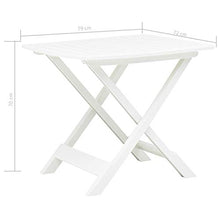 E E-NICES Tavolo da Giardino Bianco 79x72x70 cm Plastica