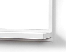 DOMTECH - Specchio a parete da bagno con mensola e illuminazione LED, colore: bianco