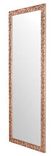 MO.WA Specchio da parete cornice classica legno rosa argentato antico misura esterna cm. 55x145. Da appendere Verticale/orizzontale.Made in Italy.
