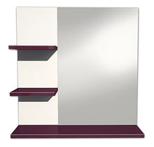 Berlioz Creations Mobile da Bagno a Specchio, Colore: Melanzana, Altro, 60 x 16 x 60 cm