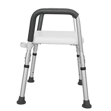 BESTSOON Sgabello Doccia Sedia da Bagno con Braccioli in Lega di Alluminio Regolabile in Altezza Bianca