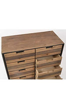 Edell – Cassettiera in legno anticato con 8 cassetti Berenice