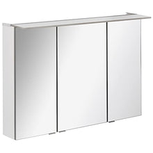 FACKELMANN B.Perfekt - Set di mobili da bagno, 2 pezzi, con mobiletto in ceramica, 100 cm e armadietto a specchio a LED