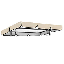 Altalena Sedia Impermeabile Top Copertura Giardino Amaca Tenda (Beige 3 Posti)