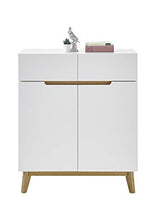 Möbel-Store24 M52242WE5 - Armadio in MDF impiallacciato, 85 cm, colore: Bianco opaco