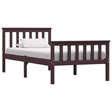 FAMIROSA Giroletto con 2 Cassetti Marrone Scuro Legno di Pino 90x200 cm-0615