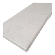 Chtibout - Materasso pieghevole elasticizzato in bambù, dimensioni: 120 x 60 x 7 cm