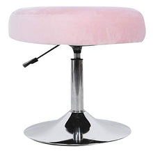 Sgabello rotondo da vanità, moderno, girevole a 360 gradi, regolabile, per bagno, camera da letto (rosa)