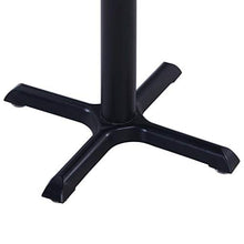 BIGTO - Tavolo da pranzo da giardino, in metallo, plastica, colore: nero, 80 x 80 x 75 cm