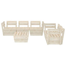 FAMIROSA Set Divani da Giardino su Pallet 6 pz in Legno Abete Impregnato-3719