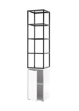 M48157WS2 - Armadio in metallo moderno, stile industriale, 40 cm, colore: Bianco opaco
