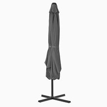 Festnight Ombrellone da Esterni con Palo, Ombrello Parasole da Esterno, Ombrellone Giardino Parasole in Acciaio 250x250cm Antracite