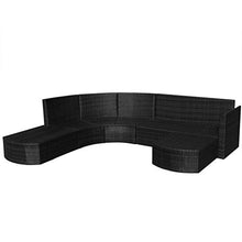 vidaXL Divani da Giardino 16 pz in Poli Rattan Nero Sofà Poltrone Divanetti