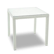 giordano shop Set Tavolo e 4 Sedie da Giardino in Alluminio e Hularo Bianco