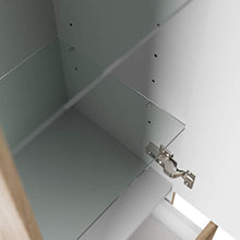 Set di mobili da bagno PersepolisXL rovere chiaro con 2 colonne e specchio a LED