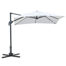 Ombrellone da Giardino 2,5x2,5m in Alluminio e Poliestere Crema