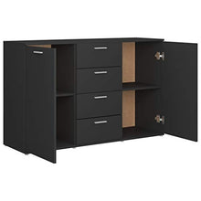 Sideboard Grau 120×35,5×75 cm Spanplatte