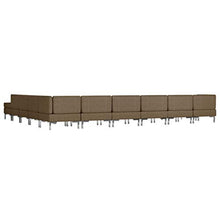 FAMIROSA Set Divani 11 pz in Tessuto Marrone