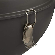 Relaxdays Barbecue Portatile a Sfera, con Coperchio e Pinza da Cucina, Balcone Picnic Campeggio 42 x 37 cm, Grigio Scuro