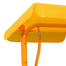 E E-NICES Dondolo a Panchina per Bambini Giallo 115x75x110 cm in Tessuto