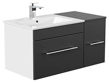 Set di mobili da bagno Fortuna nero satinato