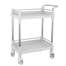 Carrello portaoggetti Grande, Ruota per trattamenti Spa per Capelli, Trattamento Parrucchiere Auto Medica Bianco 2 Strati 64,5 × 44,5 × 90 cmZHFZD
