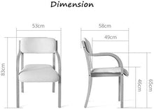Yxsd - Sgabello da bar in legno, con schienale e bracciolo, utilizzabile per scrivania, sala da pranzo, sedia per apprendimento per la casa e per il commerciale, colore: beige