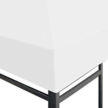 Tidyard Telo Copertura Superiore per Gazebo Bianco/Nero 3x3 m/4x3 m