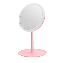 Specchio a LED, Specchio per Trucco a LED, dimmer Continuo, Design di Ricarica USB, Lente di ingrandimento 5 Volte, Regolazione dell'angolo di 90 °, Ampia Base del Telaio