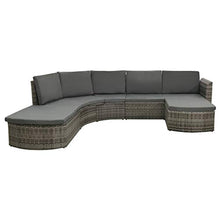 vidaXL Set Divani da Giardino 4 pz con Cuscini in Polyrattan Grigio